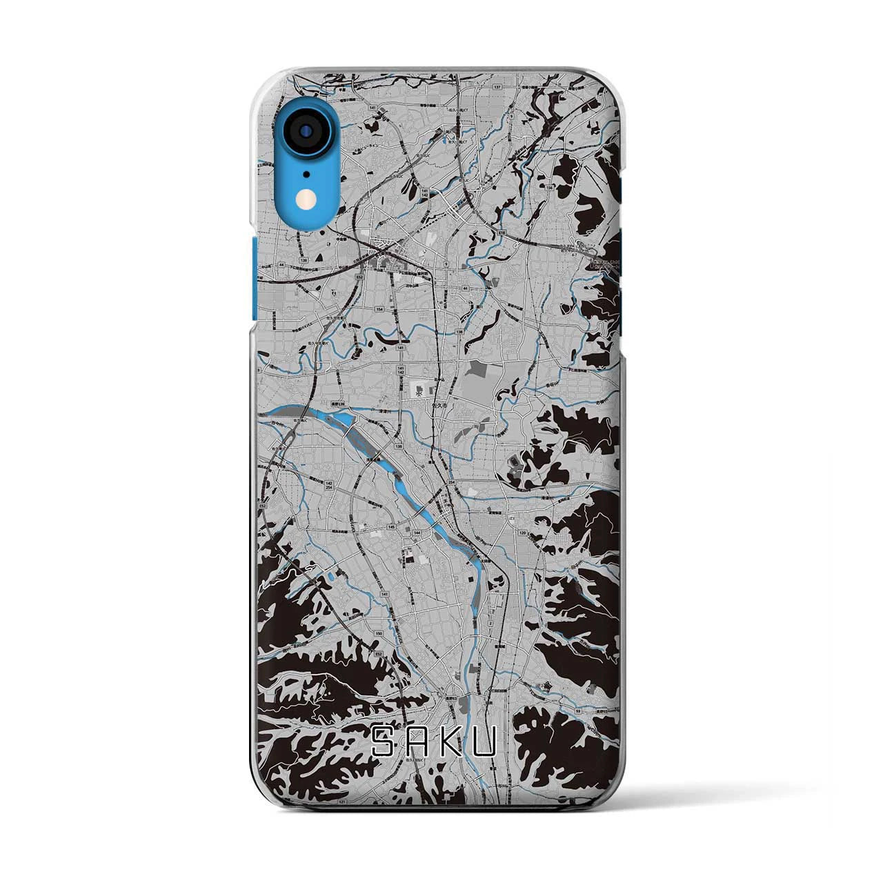 【佐久(長野県)】地図柄iPhoneケース(クリアタイプ)