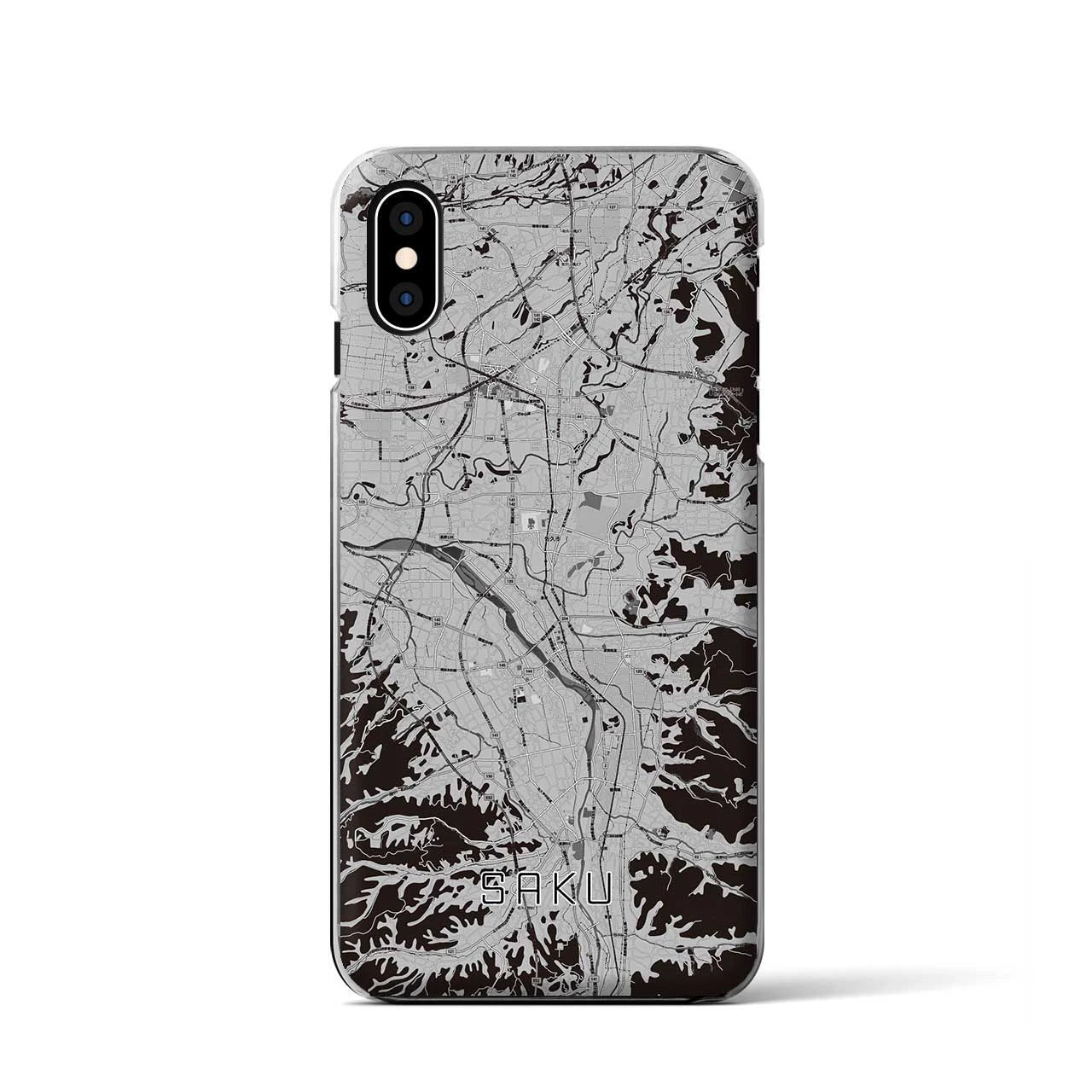 【佐久(長野県)】地図柄iPhoneケース(クリアタイプ)