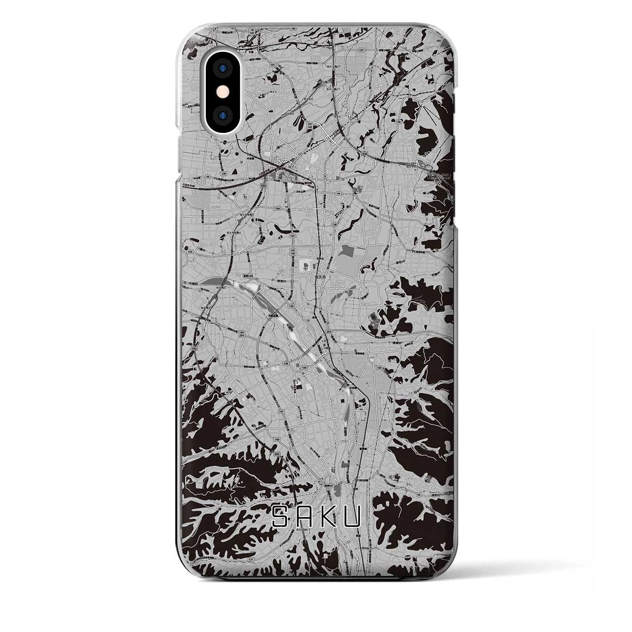 【佐久(長野県)】地図柄iPhoneケース(クリアタイプ)