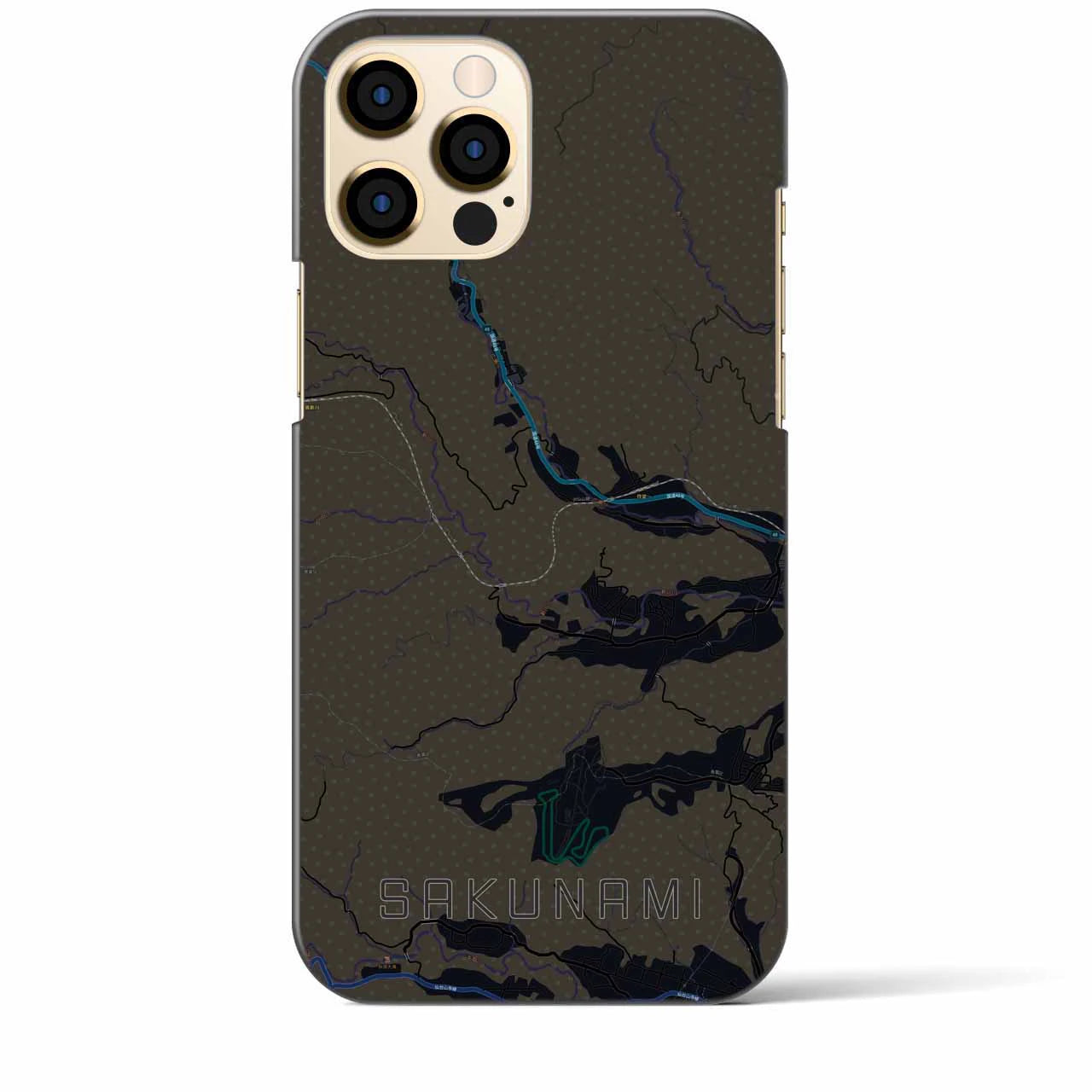 【作並(宮城県)】地図柄iPhoneケース(バックカバータイプ)