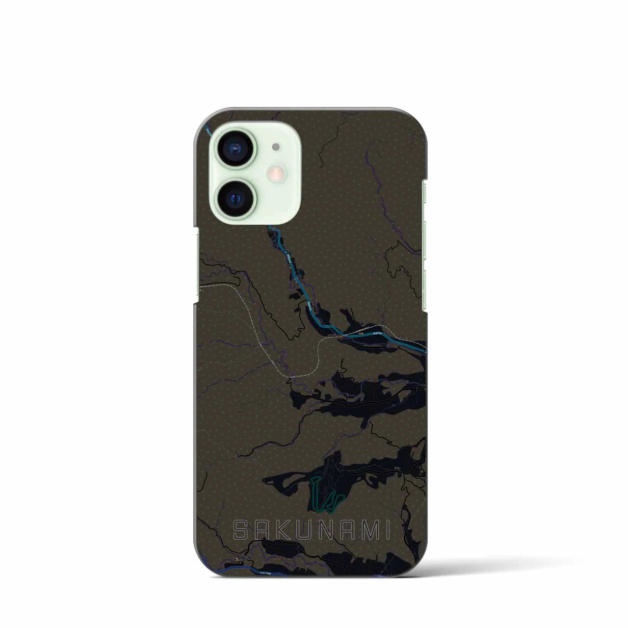 【作並(宮城県)】地図柄iPhoneケース(バックカバータイプ)