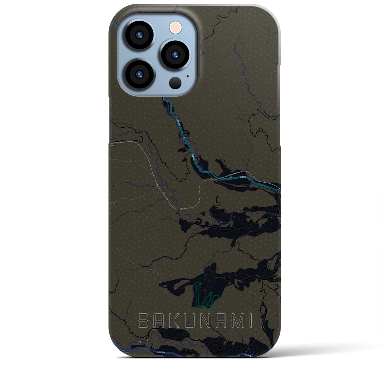 【作並(宮城県)】地図柄iPhoneケース(バックカバータイプ)