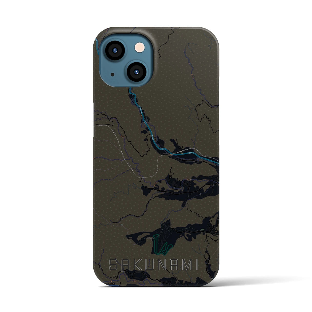 【作並(宮城県)】地図柄iPhoneケース(バックカバータイプ)