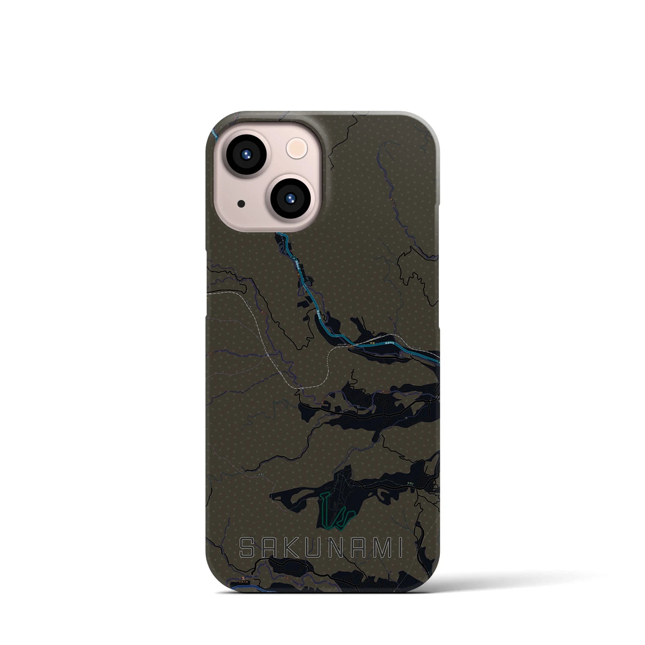 【作並(宮城県)】地図柄iPhoneケース(バックカバータイプ)