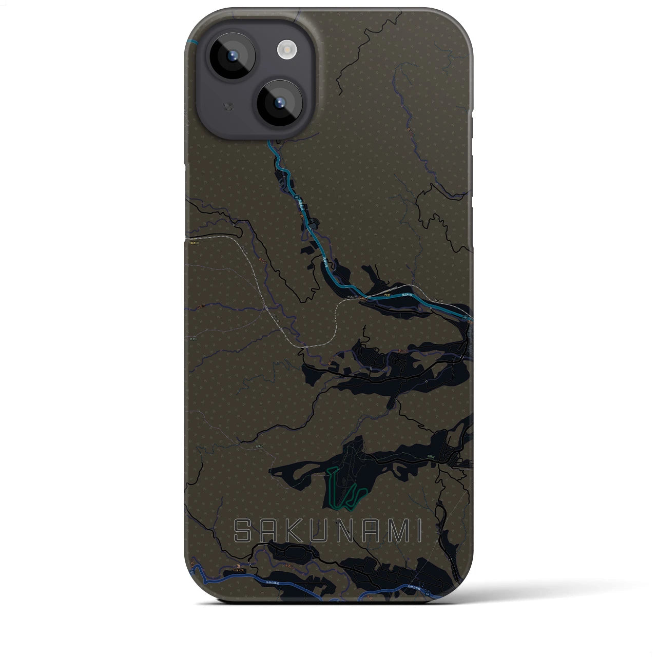 【作並(宮城県)】地図柄iPhoneケース(バックカバータイプ)