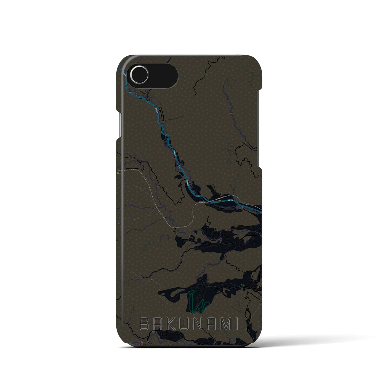 【作並(宮城県)】地図柄iPhoneケース(バックカバータイプ)