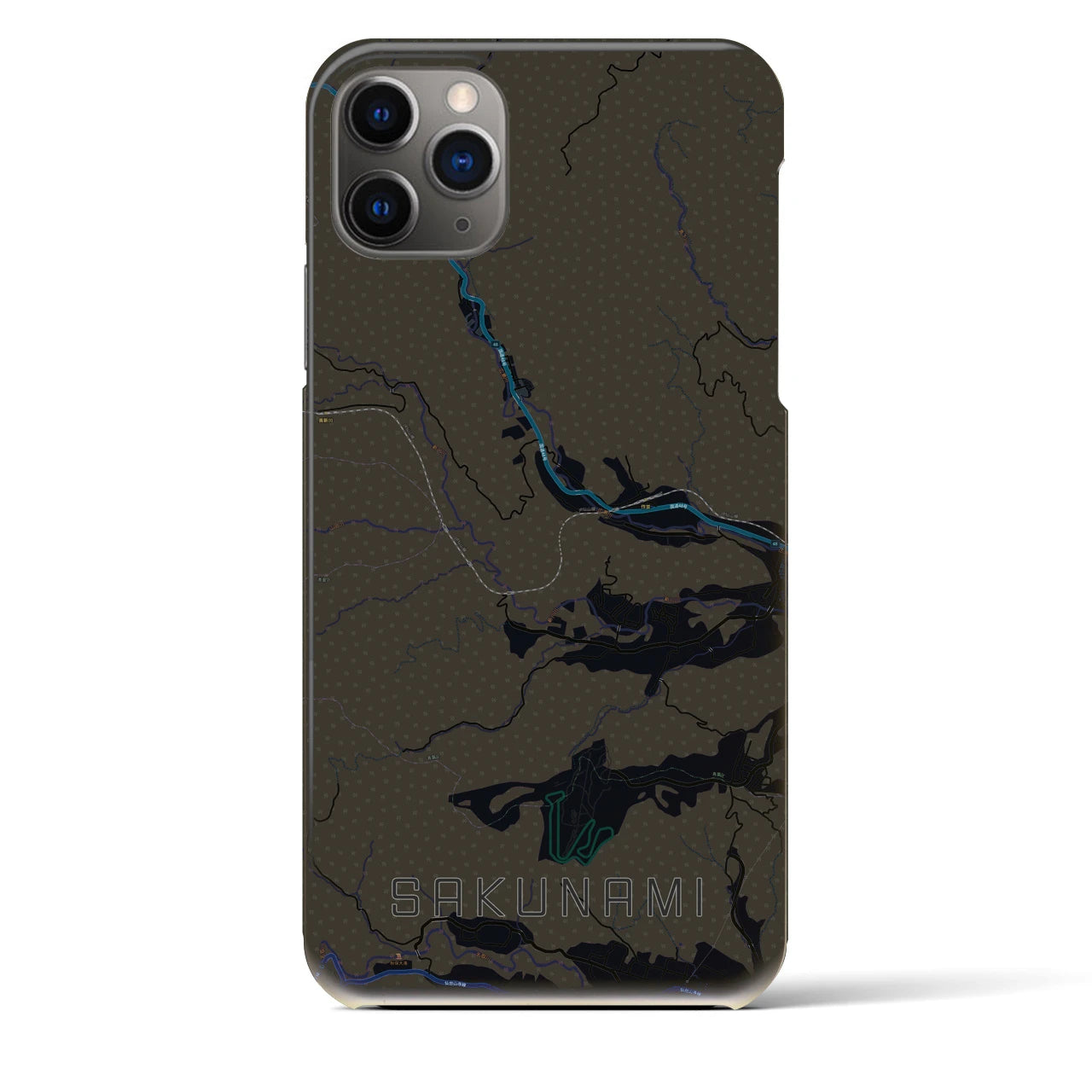 【作並(宮城県)】地図柄iPhoneケース(バックカバータイプ)