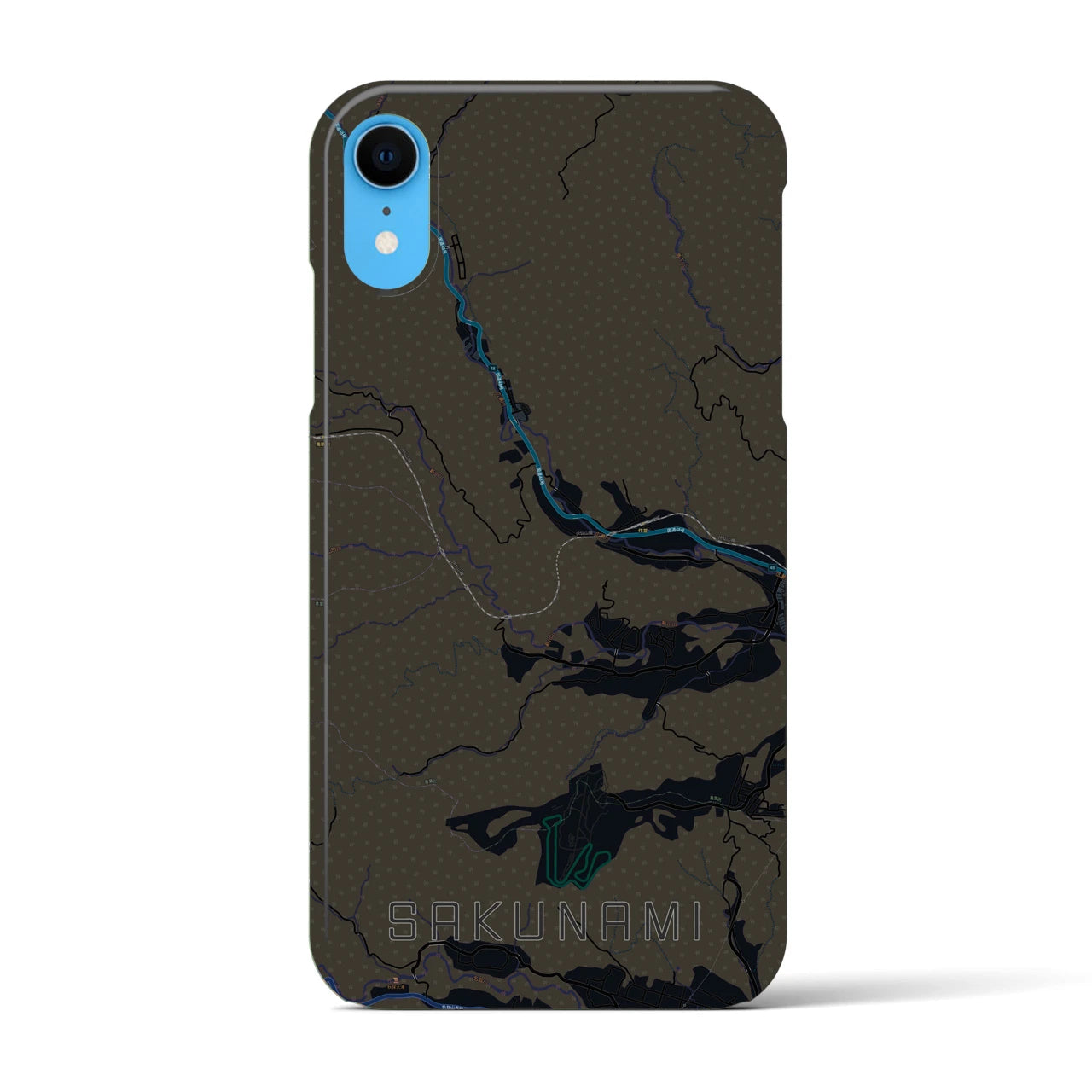 【作並(宮城県)】地図柄iPhoneケース(バックカバータイプ)