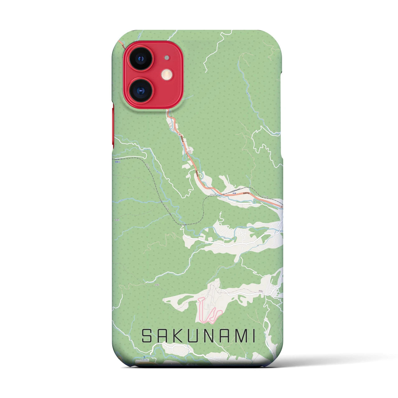 【作並(宮城県)】地図柄iPhoneケース(バックカバータイプ)