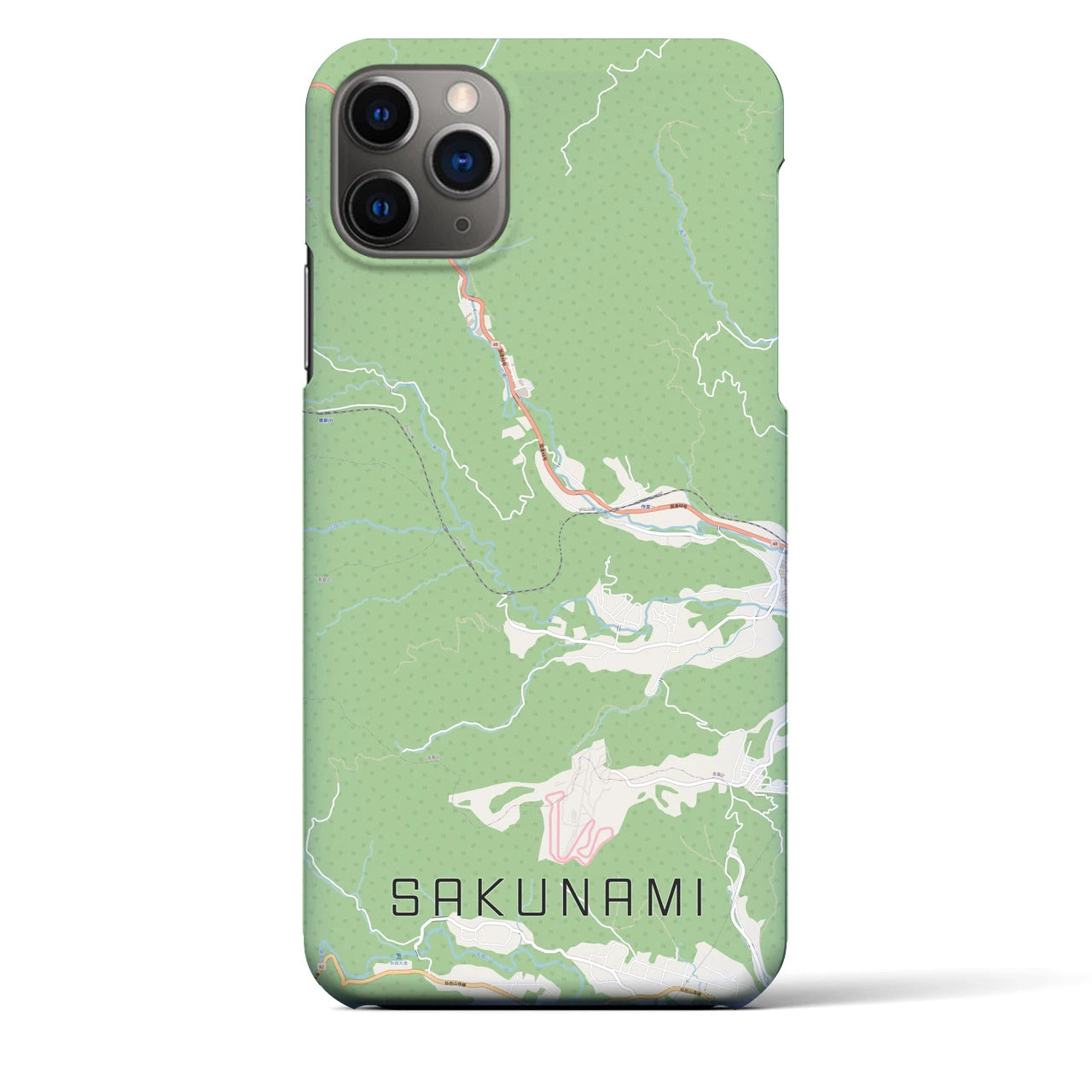 【作並(宮城県)】地図柄iPhoneケース(バックカバータイプ)