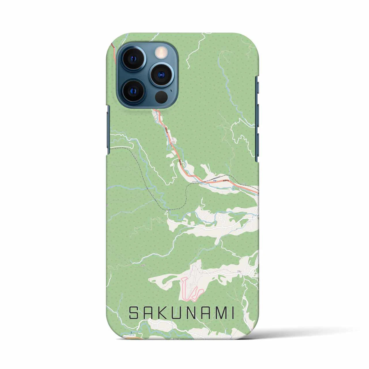 【作並(宮城県)】地図柄iPhoneケース(バックカバータイプ)