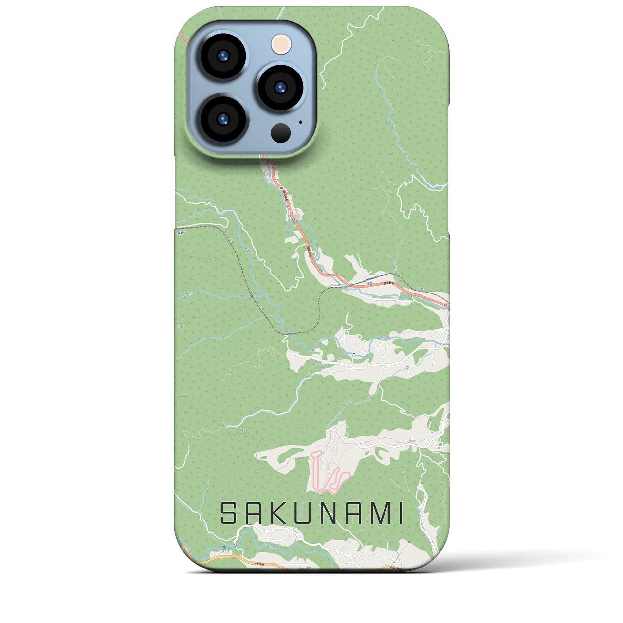 【作並(宮城県)】地図柄iPhoneケース(バックカバータイプ)