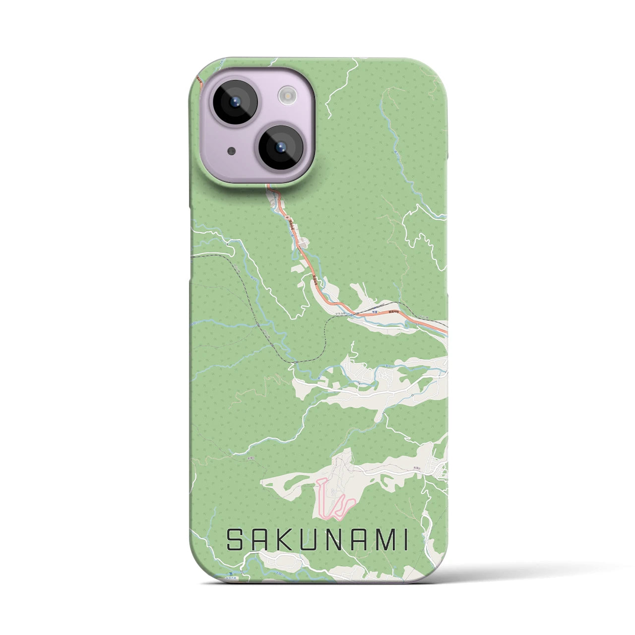 【作並(宮城県)】地図柄iPhoneケース(バックカバータイプ)