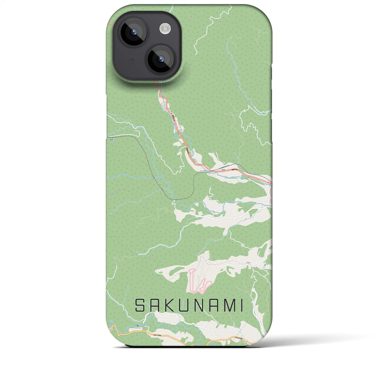 【作並(宮城県)】地図柄iPhoneケース(バックカバータイプ)