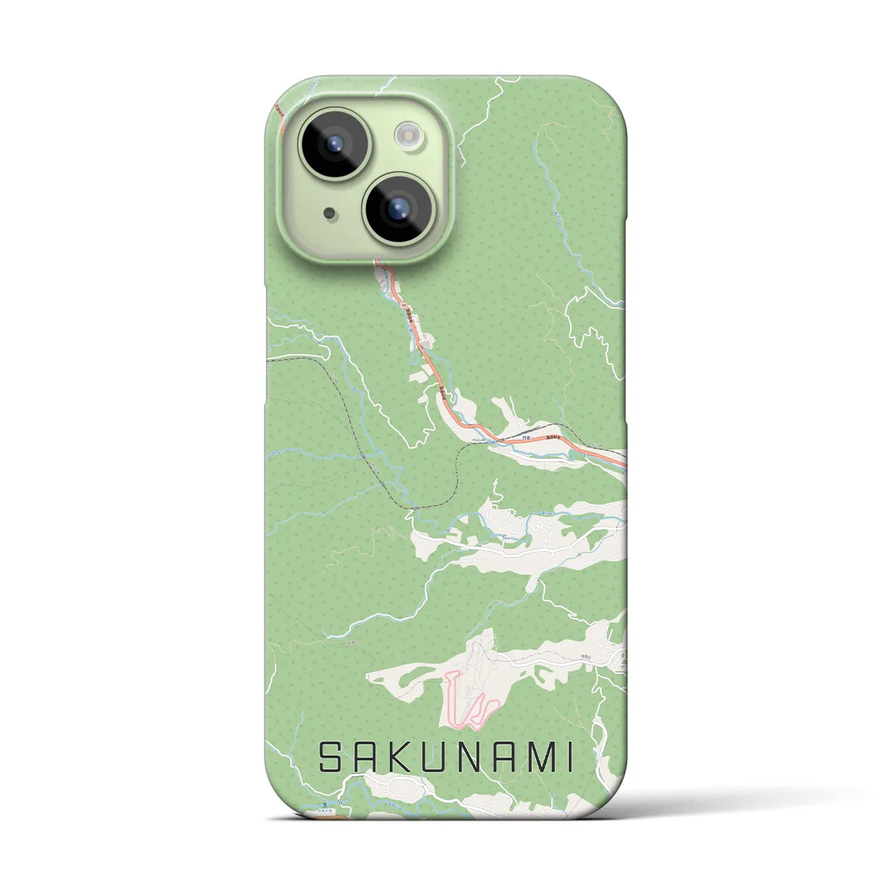 【作並(宮城県)】地図柄iPhoneケース(バックカバータイプ)