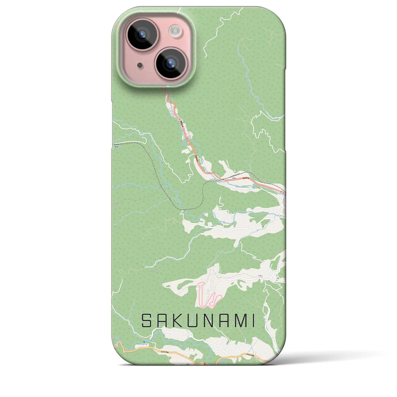 【作並(宮城県)】地図柄iPhoneケース(バックカバータイプ)