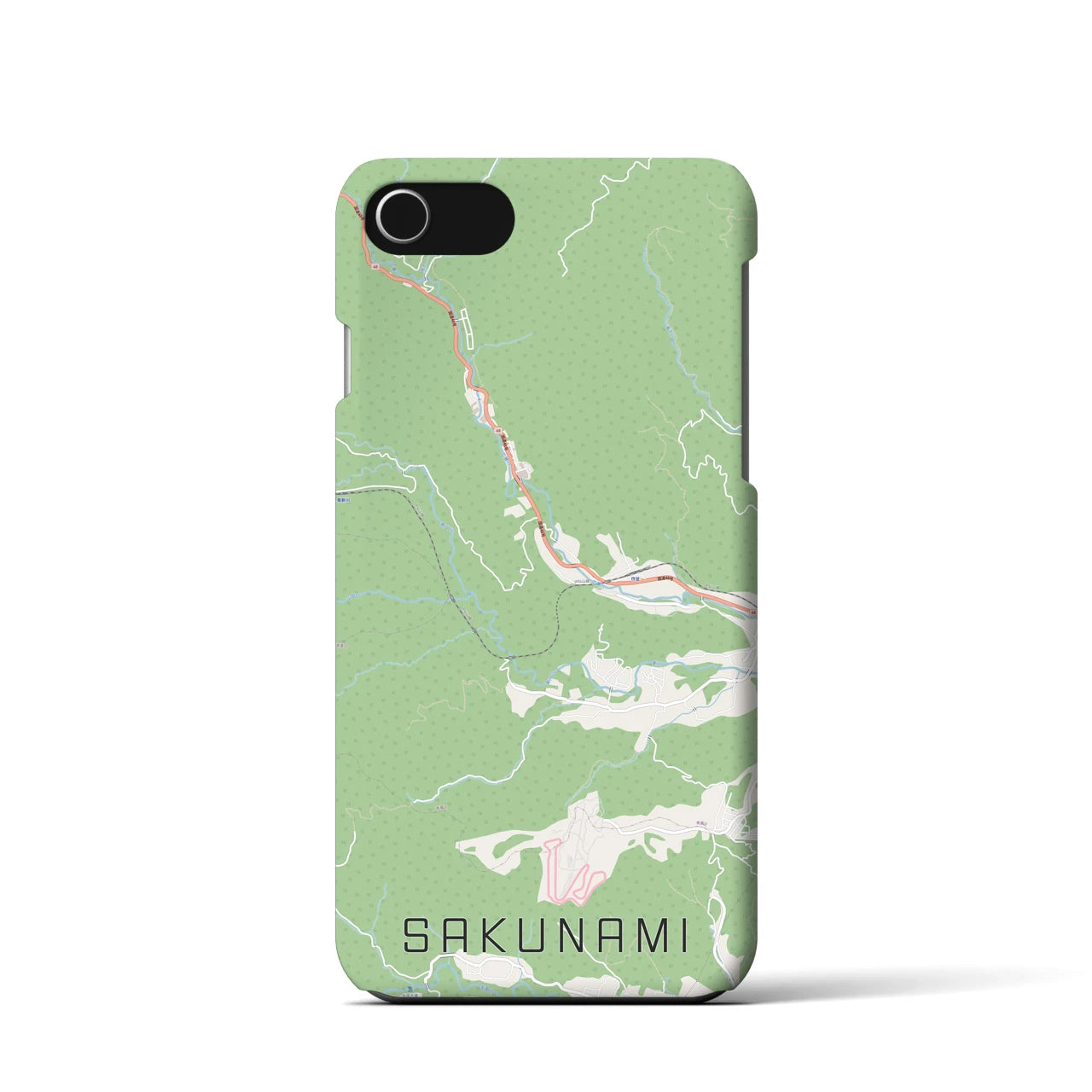 【作並(宮城県)】地図柄iPhoneケース(バックカバータイプ)