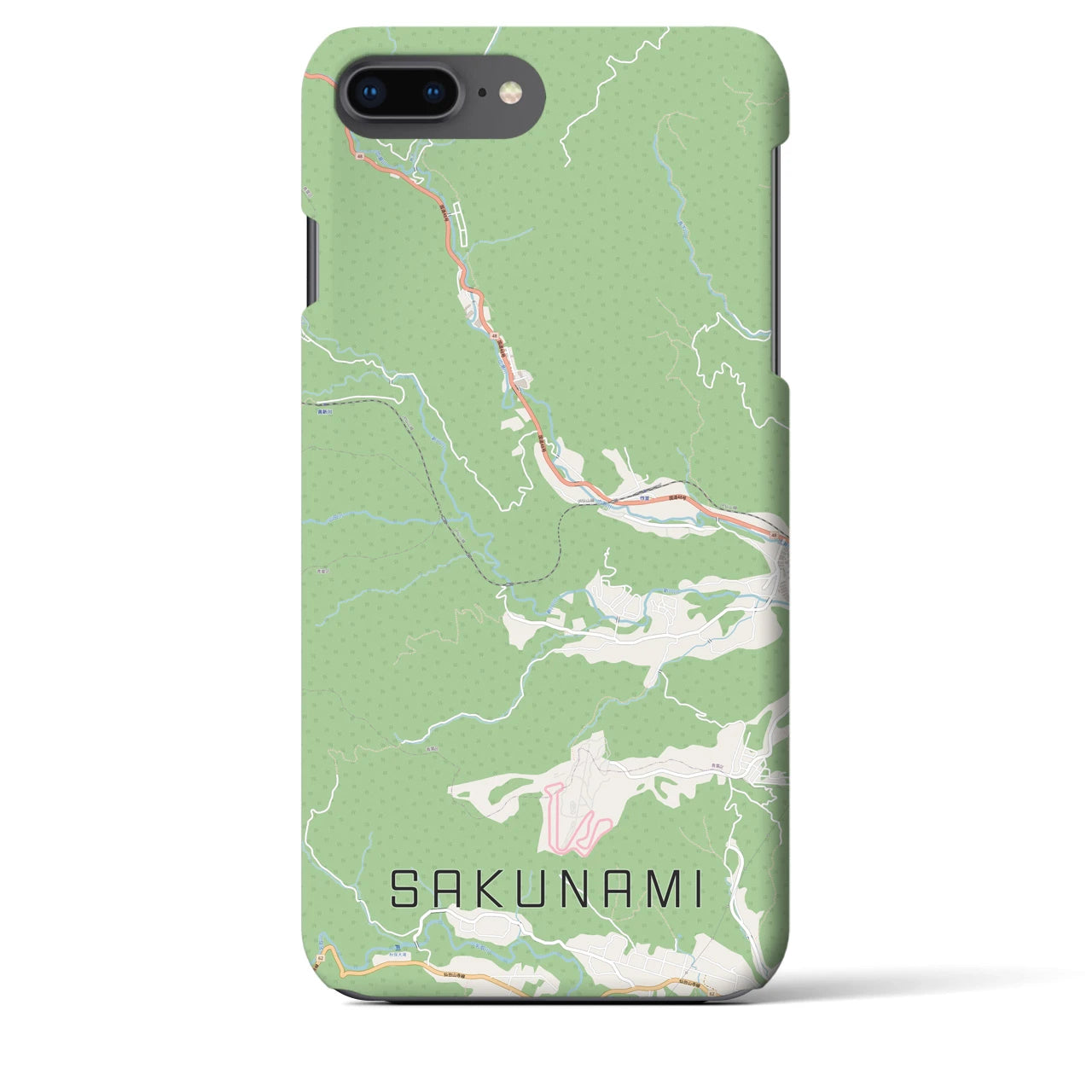 【作並(宮城県)】地図柄iPhoneケース(バックカバータイプ)