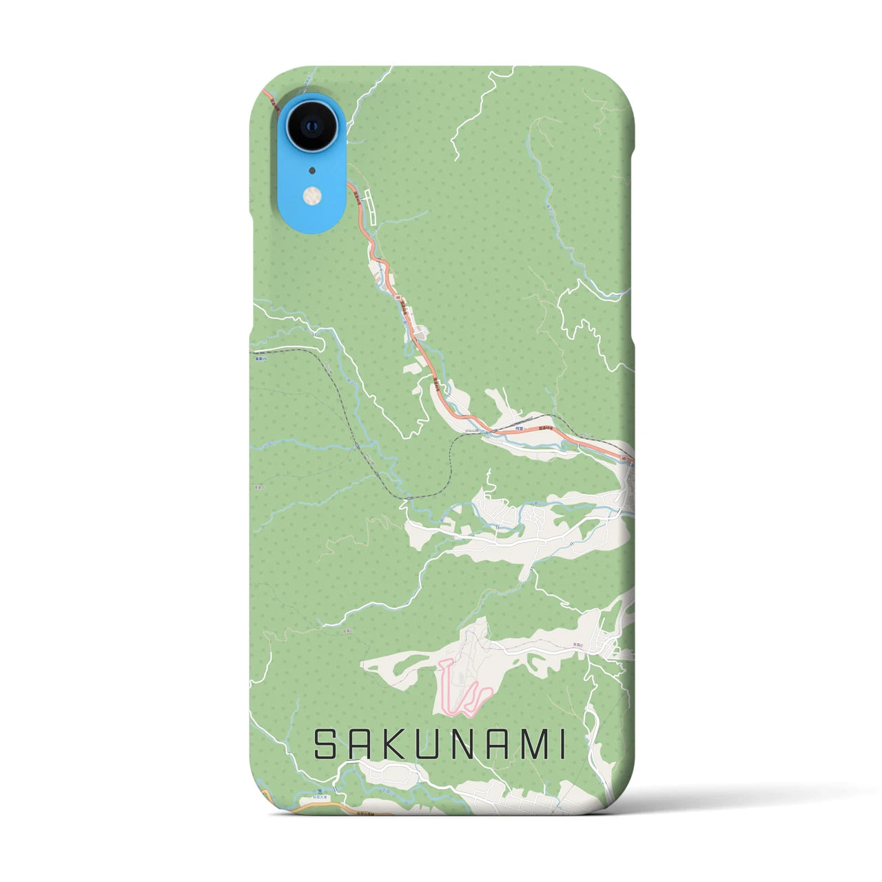 【作並(宮城県)】地図柄iPhoneケース(バックカバータイプ)