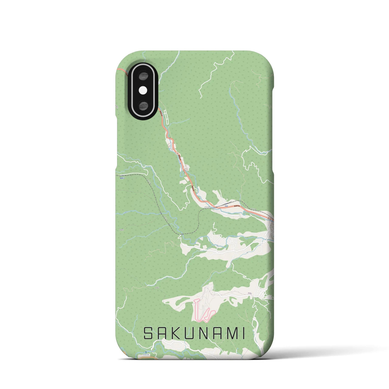 【作並(宮城県)】地図柄iPhoneケース(バックカバータイプ)
