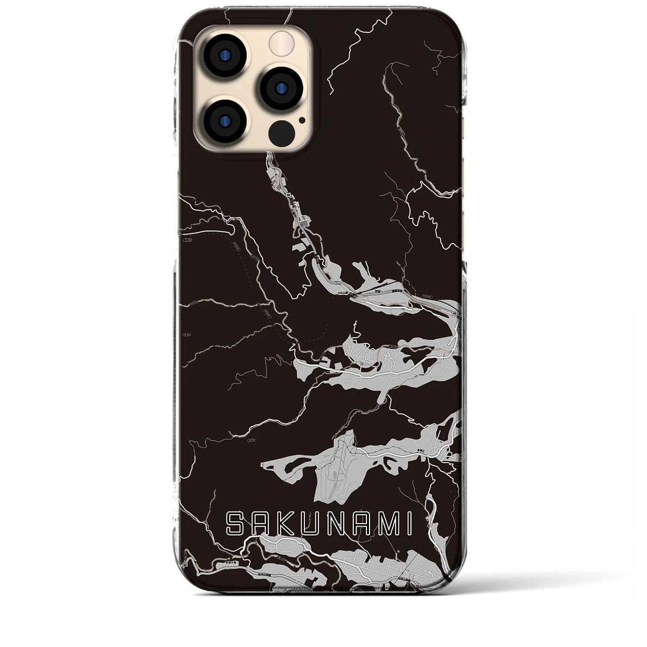 【作並(宮城県)】地図柄iPhoneケース(クリアタイプ)