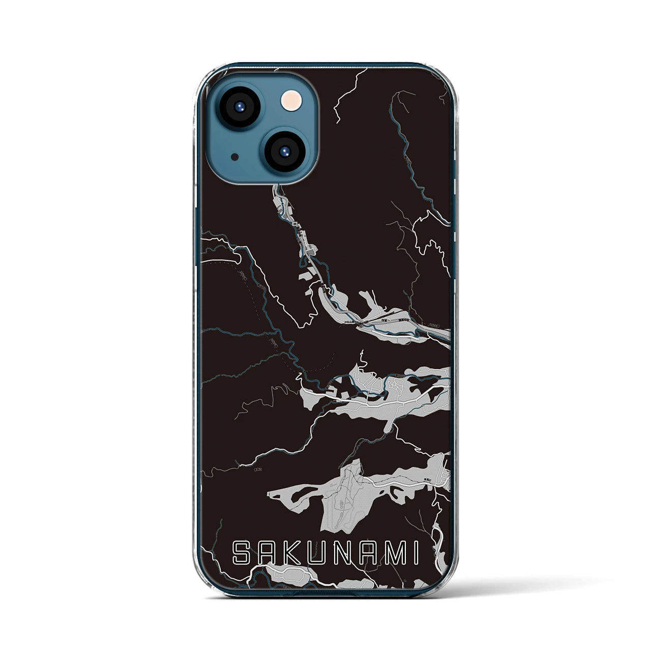 【作並(宮城県)】地図柄iPhoneケース(クリアタイプ)