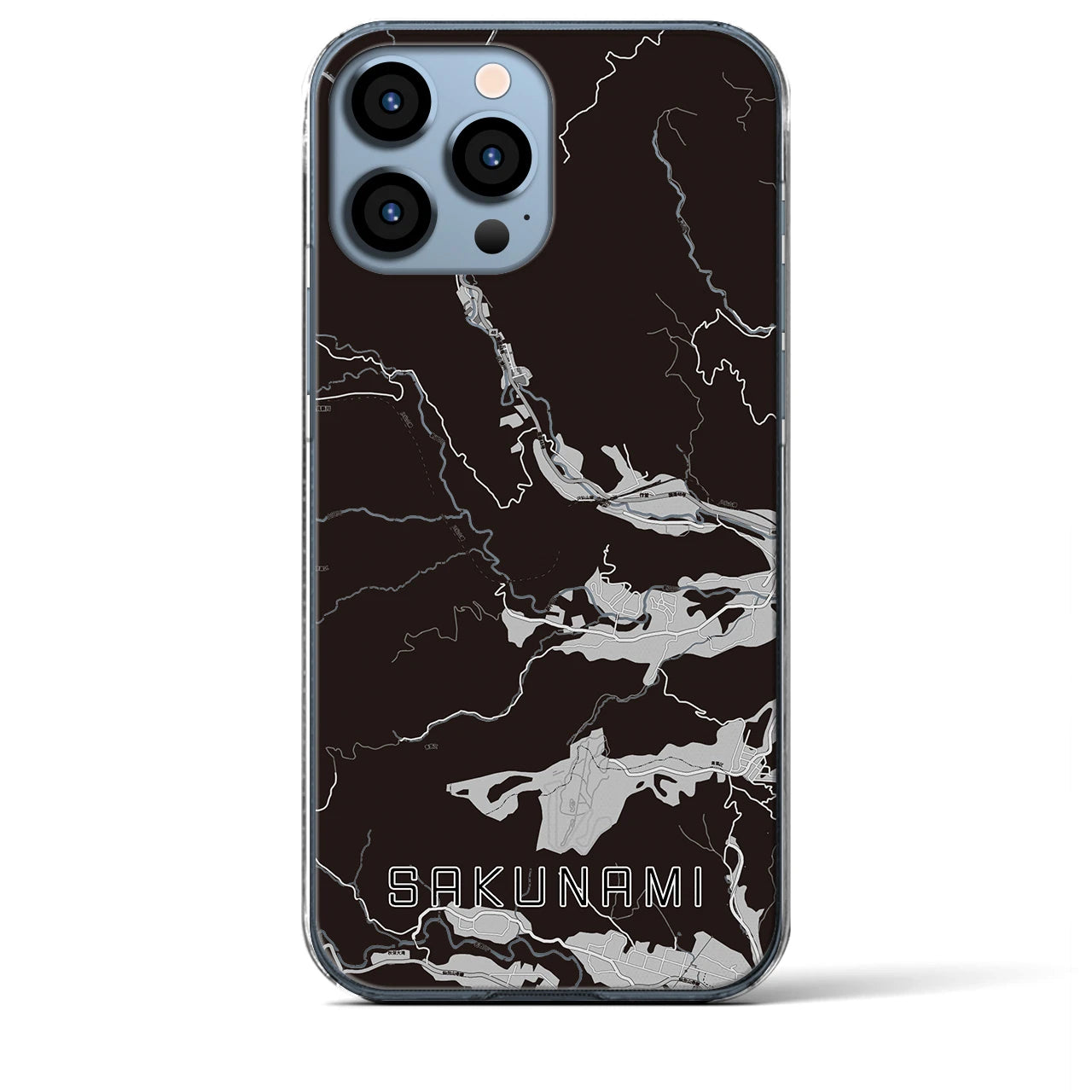 【作並(宮城県)】地図柄iPhoneケース(クリアタイプ)