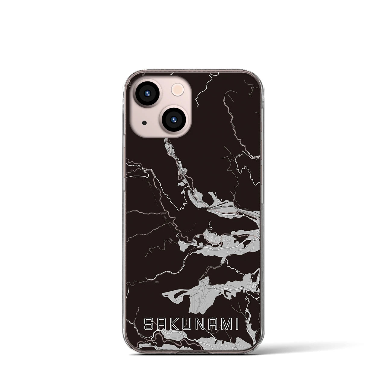 【作並(宮城県)】地図柄iPhoneケース(クリアタイプ)