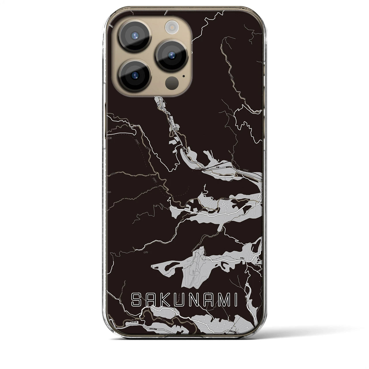 【作並(宮城県)】地図柄iPhoneケース(クリアタイプ)