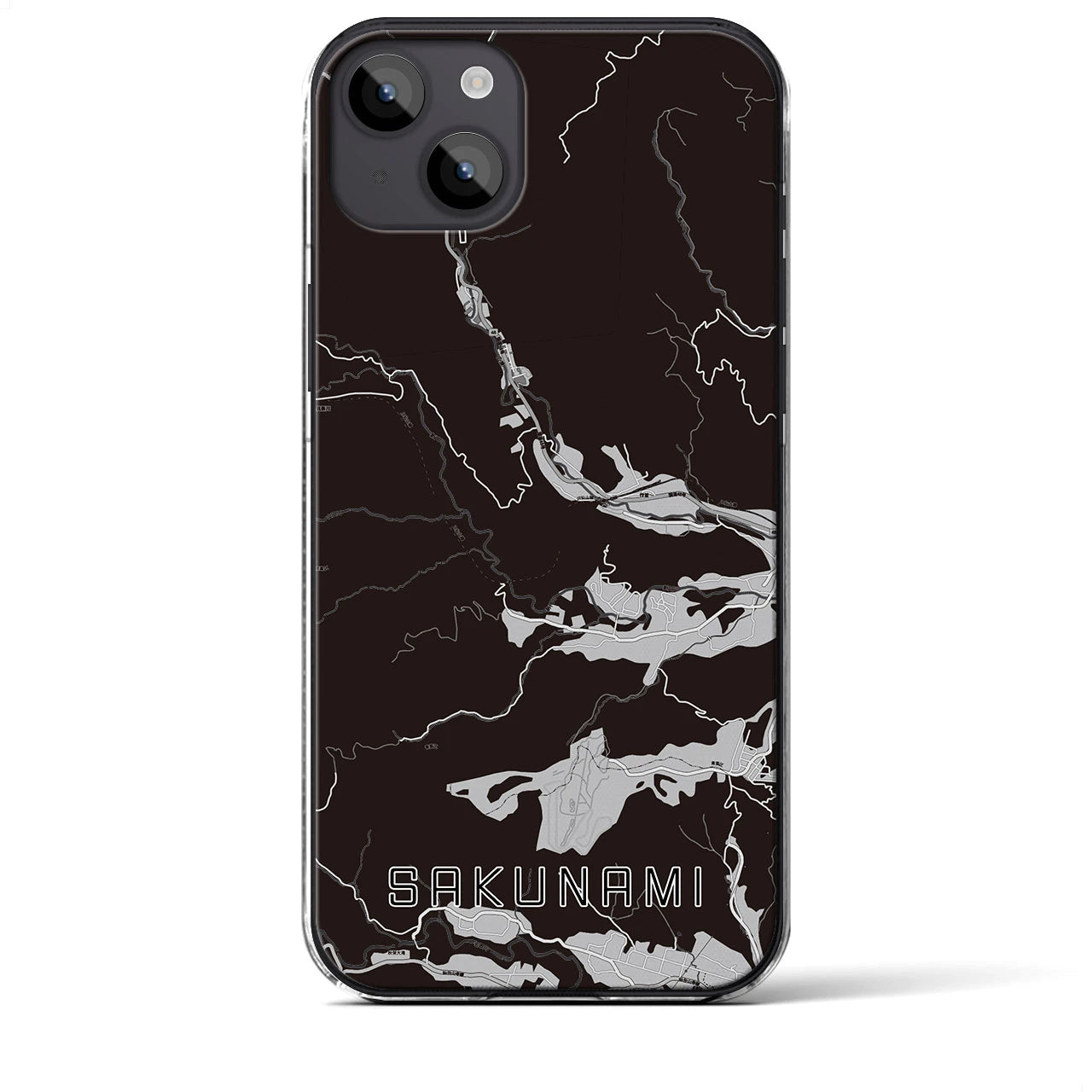 【作並(宮城県)】地図柄iPhoneケース(クリアタイプ)
