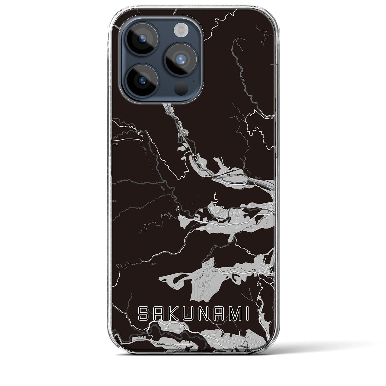 【作並(宮城県)】地図柄iPhoneケース(クリアタイプ)