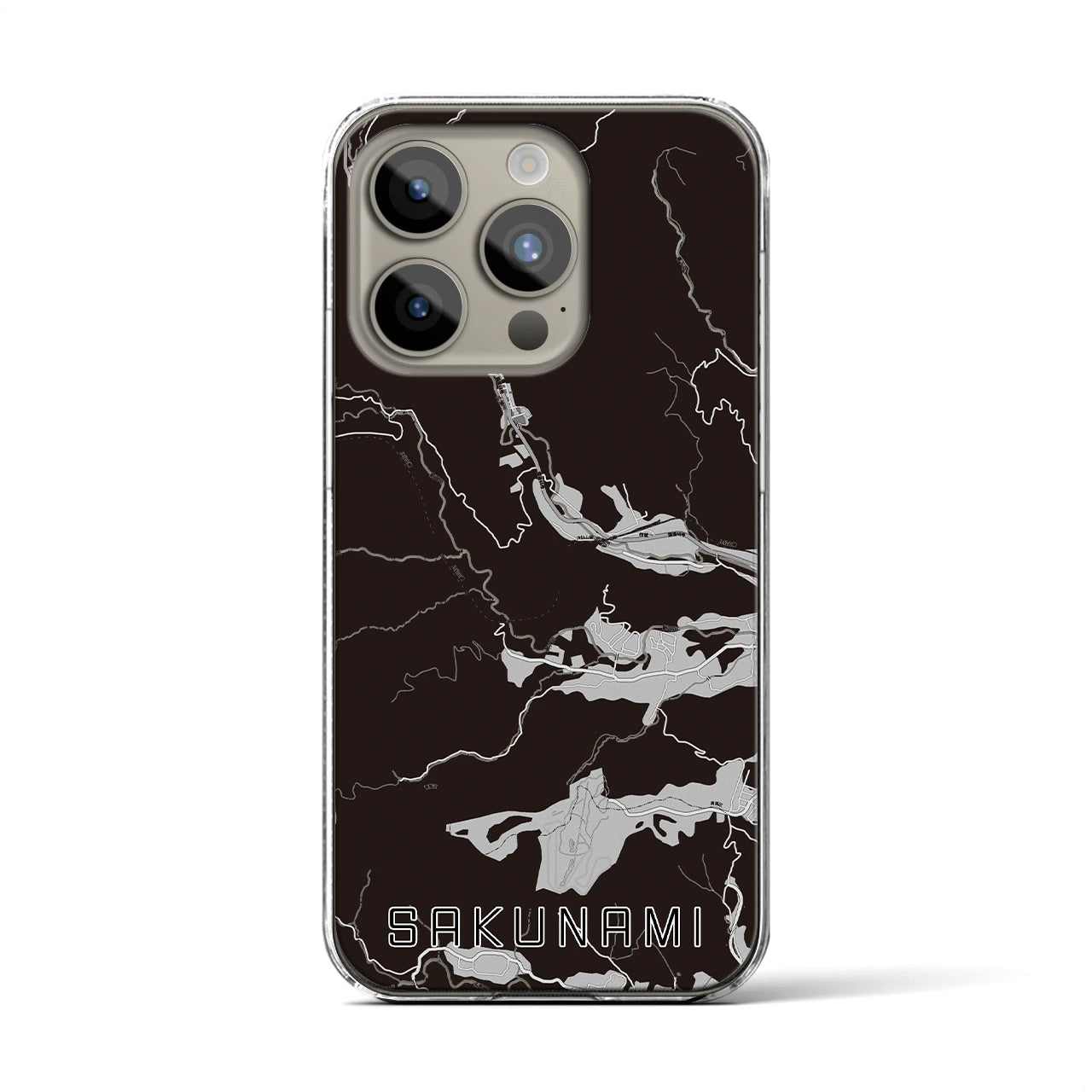 【作並(宮城県)】地図柄iPhoneケース(クリアタイプ)
