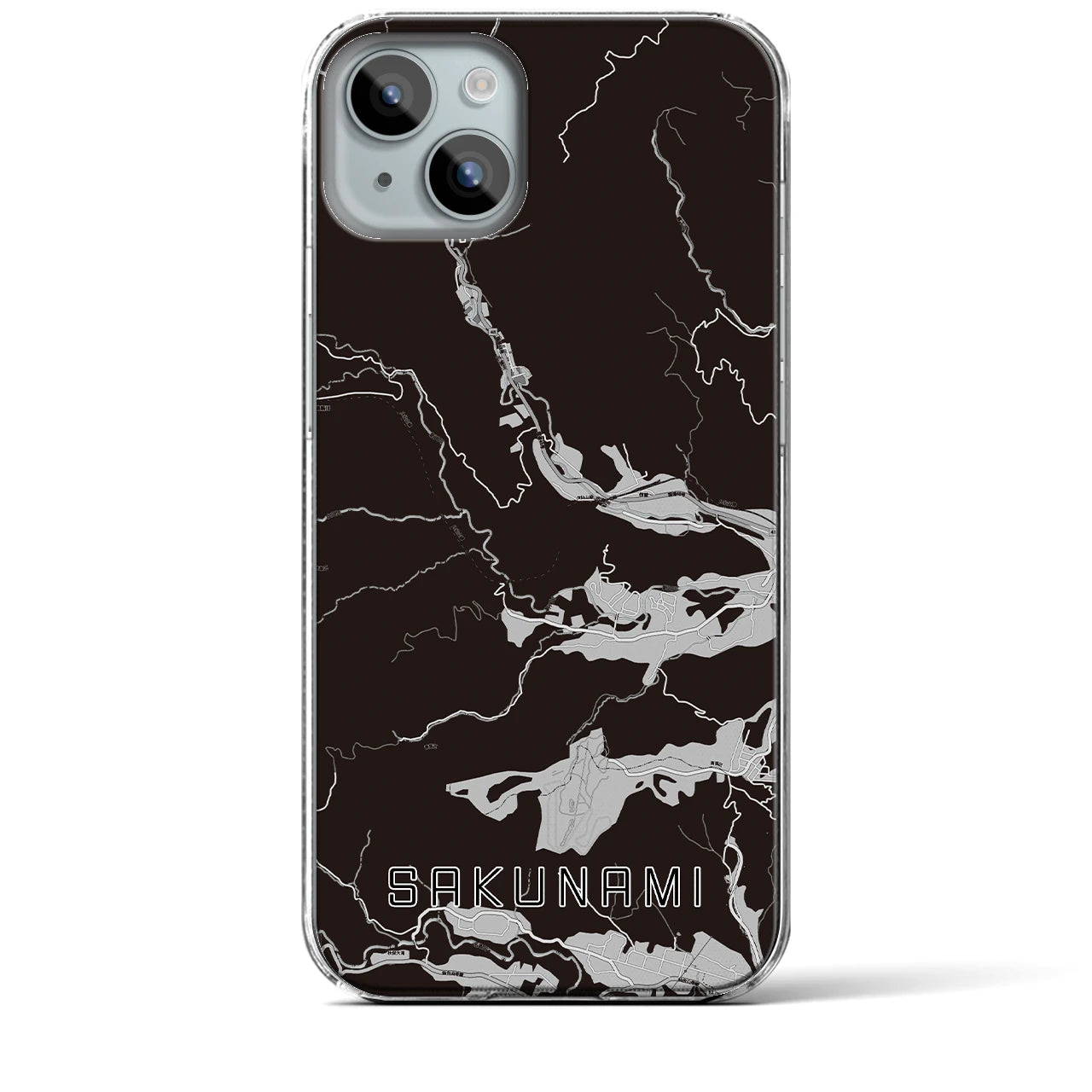 【作並(宮城県)】地図柄iPhoneケース(クリアタイプ)