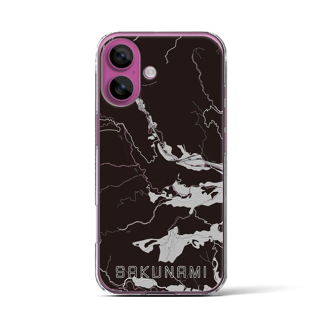 【作並(宮城県)】地図柄iPhoneケース(クリアタイプ)