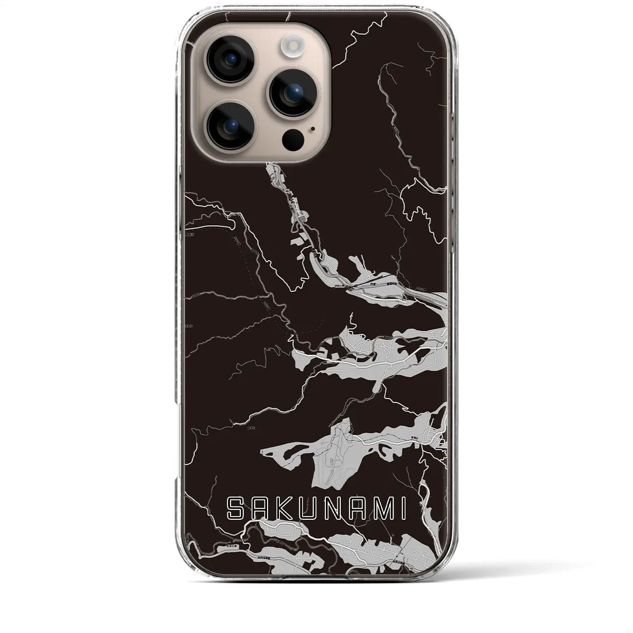 【作並(宮城県)】地図柄iPhoneケース(クリアタイプ)