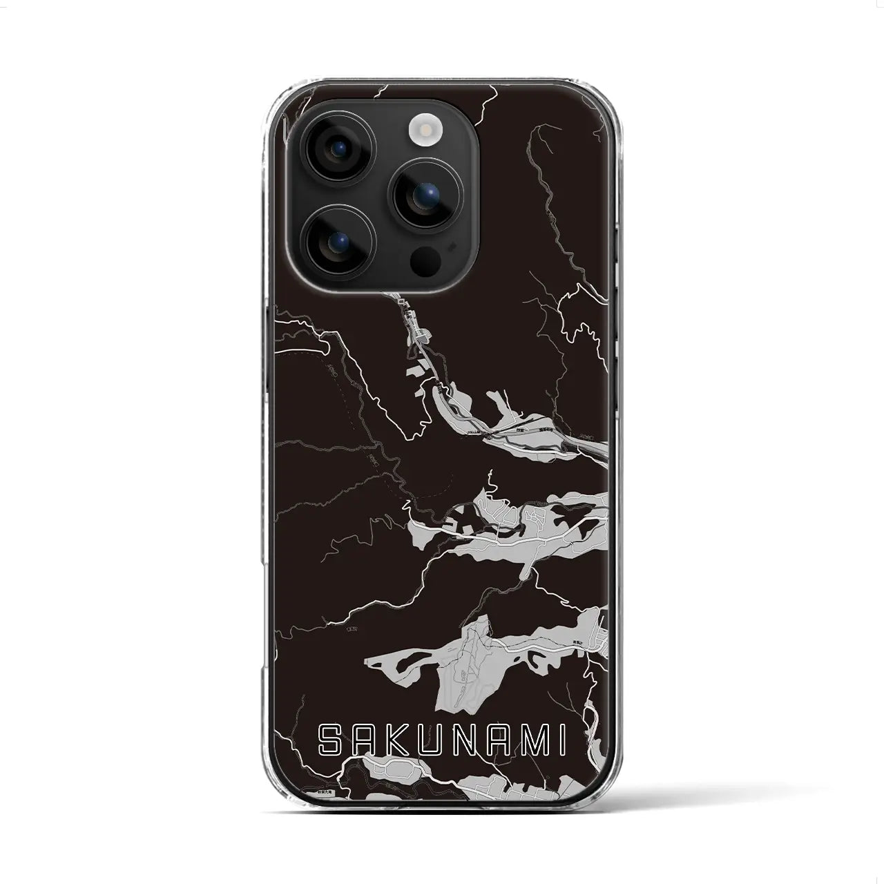 【作並(宮城県)】地図柄iPhoneケース(クリアタイプ)