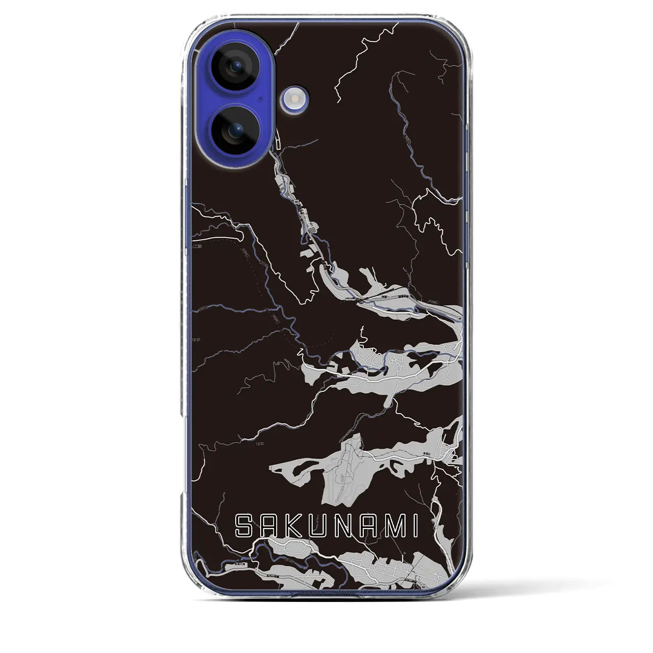 【作並(宮城県)】地図柄iPhoneケース(クリアタイプ)