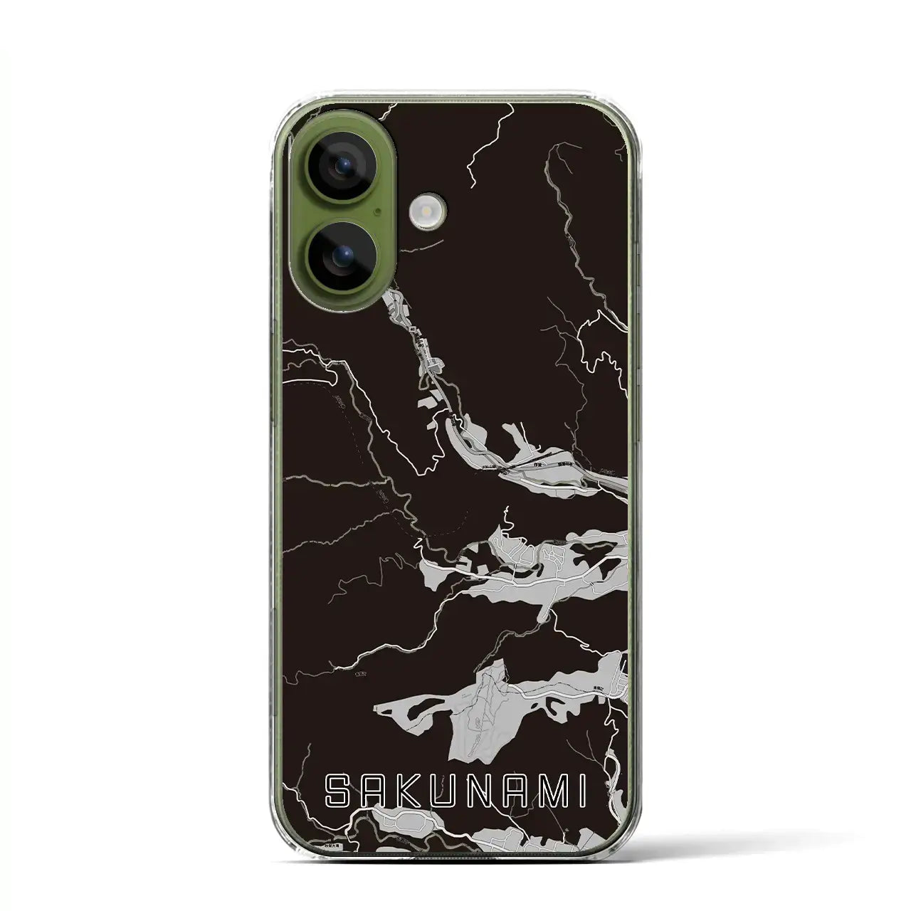 【作並(宮城県)】地図柄iPhoneケース(クリアタイプ)