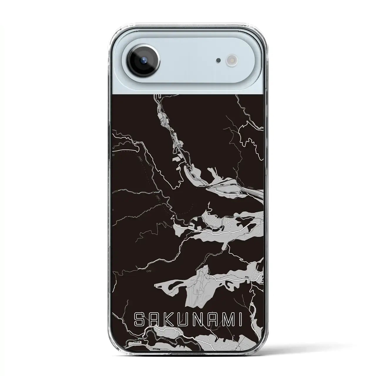 【作並(宮城県)】地図柄iPhoneケース(クリアタイプ)