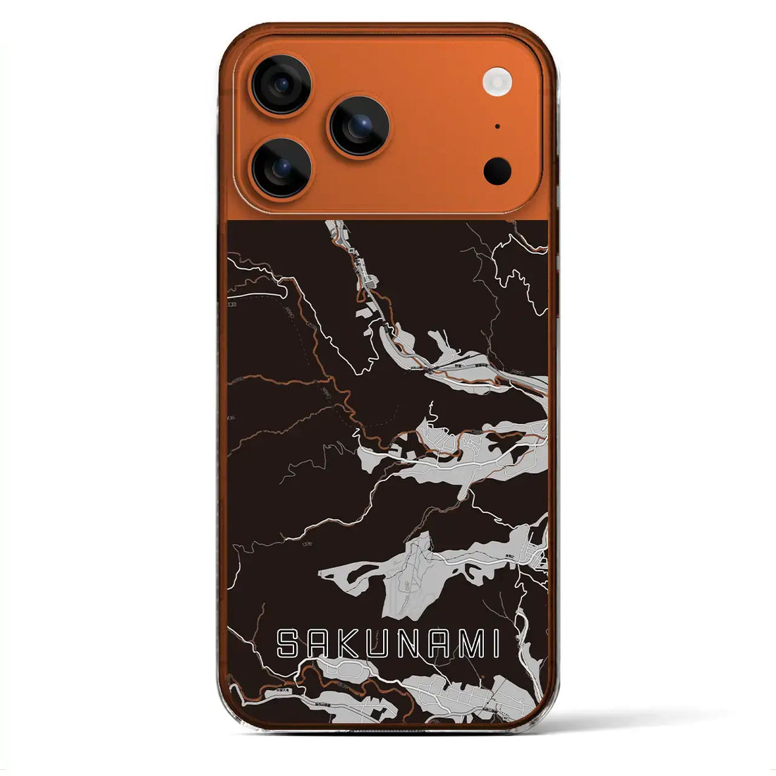 【作並(宮城県)】地図柄iPhoneケース(クリアタイプ)