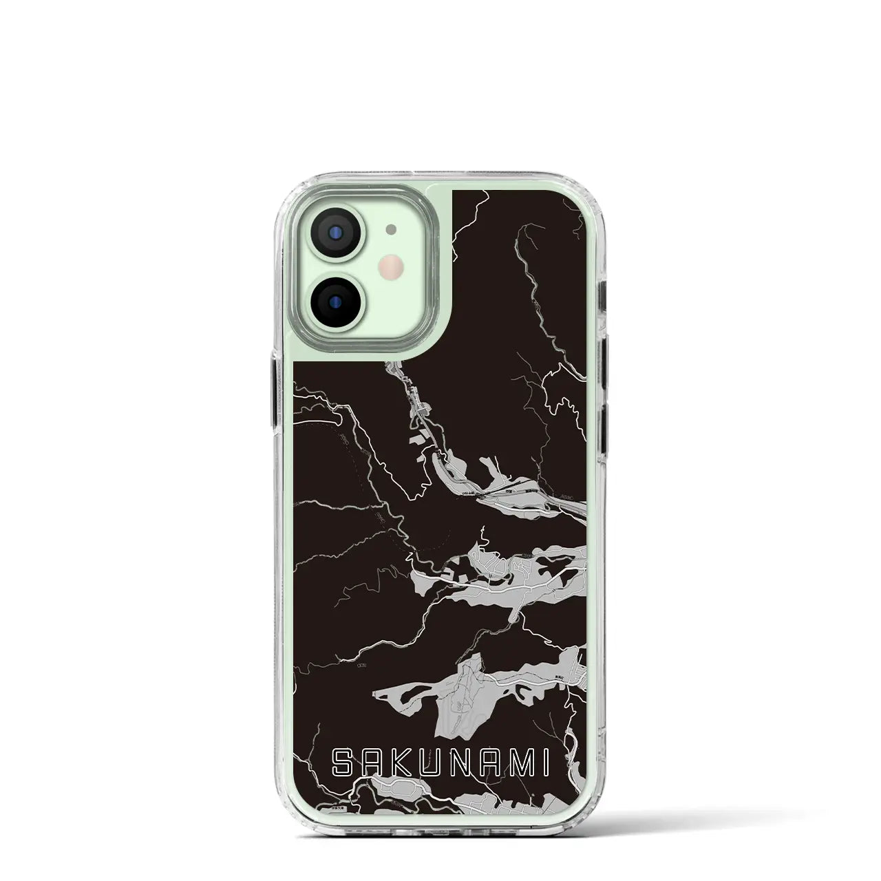 【作並(宮城県)】地図柄iPhoneケース(MagSafeタイプ)