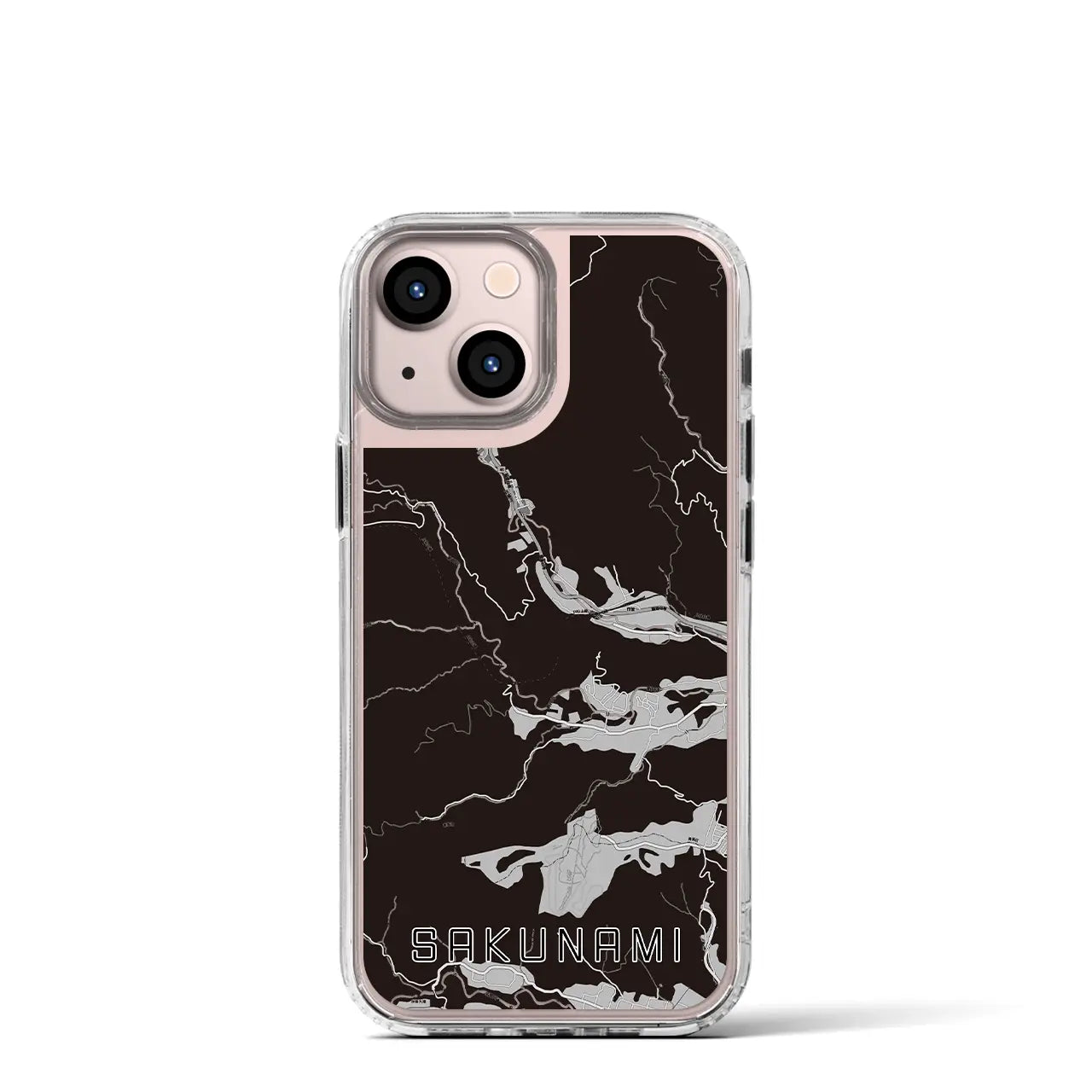【作並(宮城県)】地図柄iPhoneケース(MagSafeタイプ)