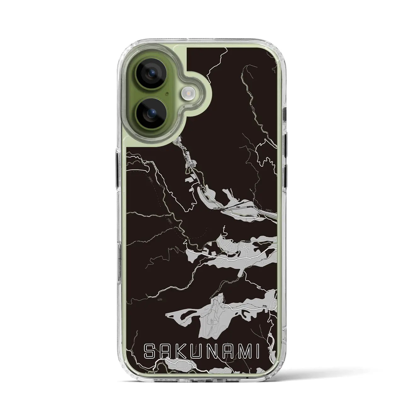 【作並(宮城県)】地図柄iPhoneケース(MagSafeタイプ)