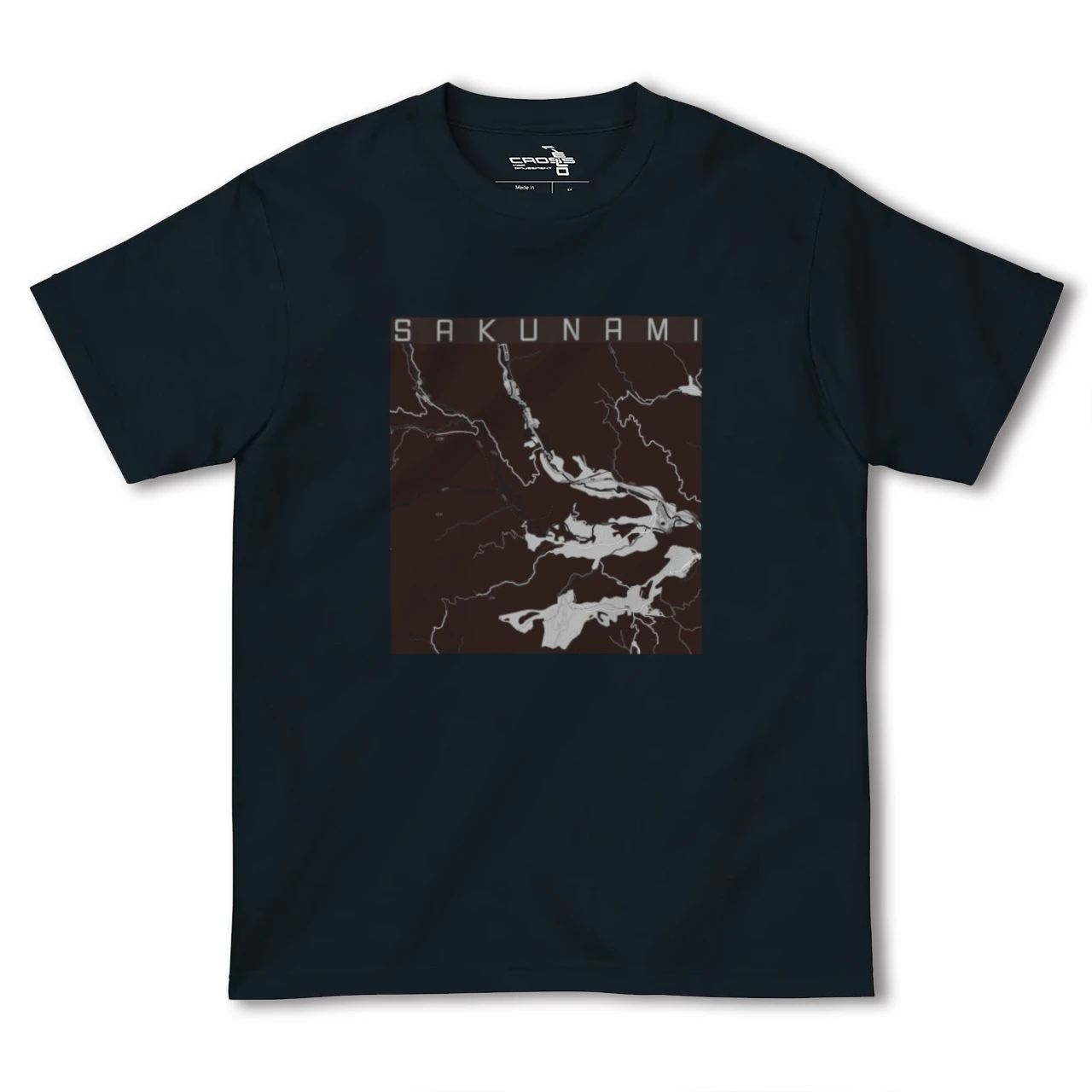 【作並(宮城県)】地図柄ヘビーウェイトTシャツ