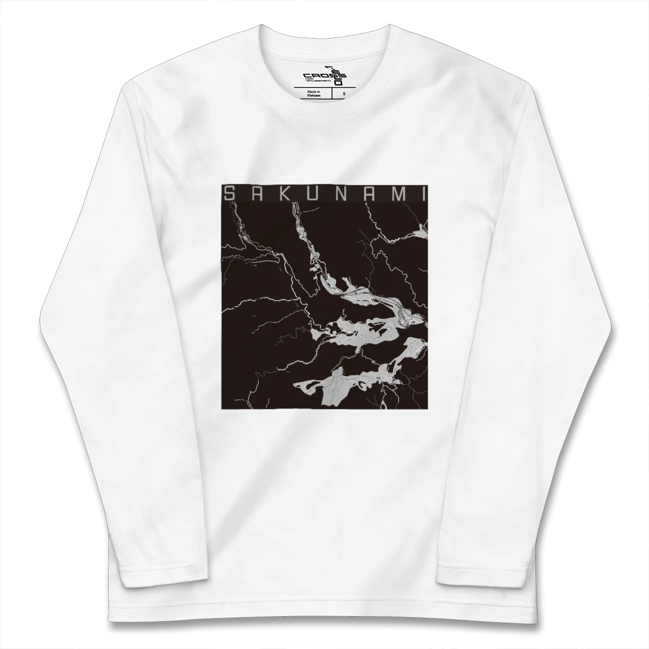 【作並(宮城県)】地図柄ロングスリーブTシャツ