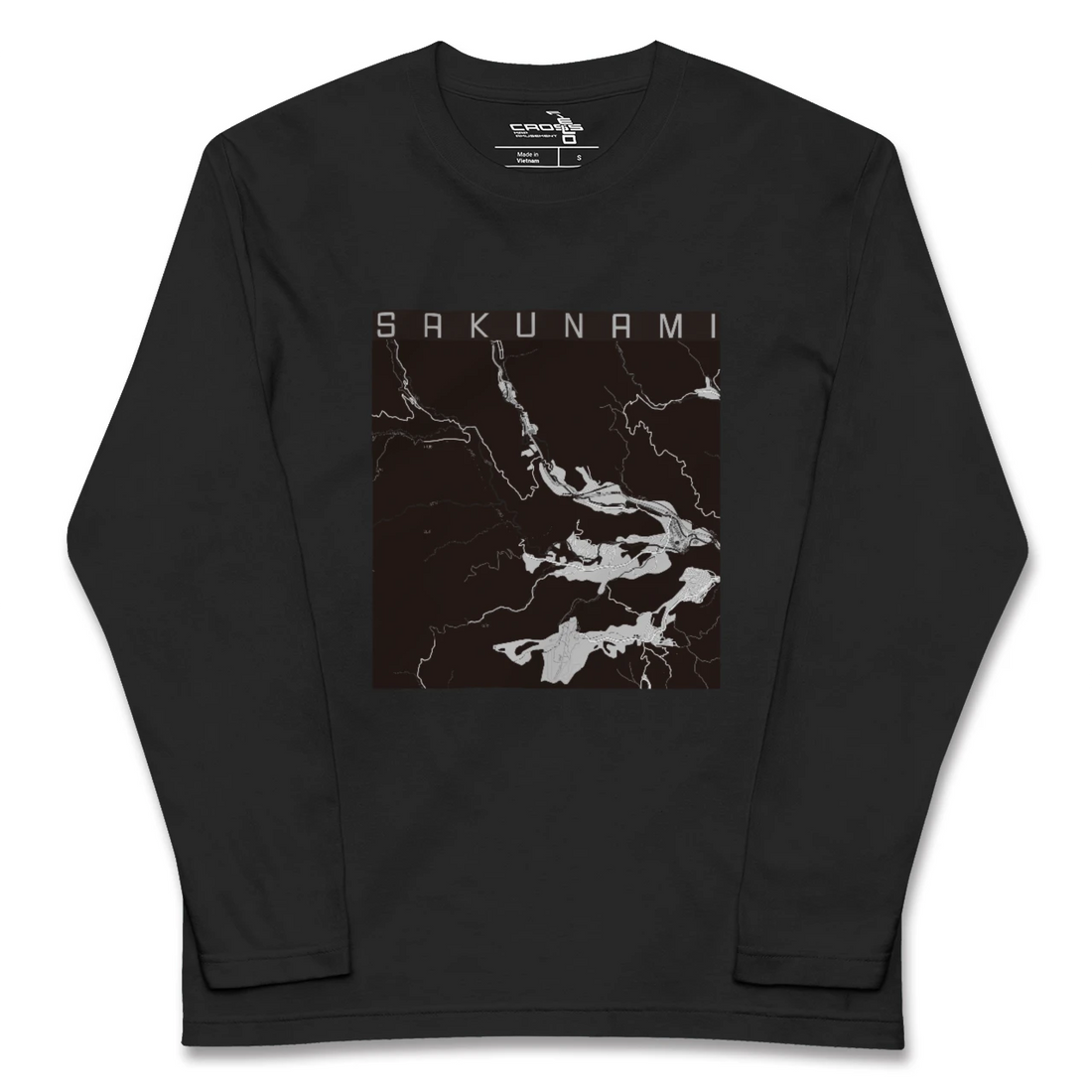 【作並(宮城県)】地図柄ロングスリーブTシャツ