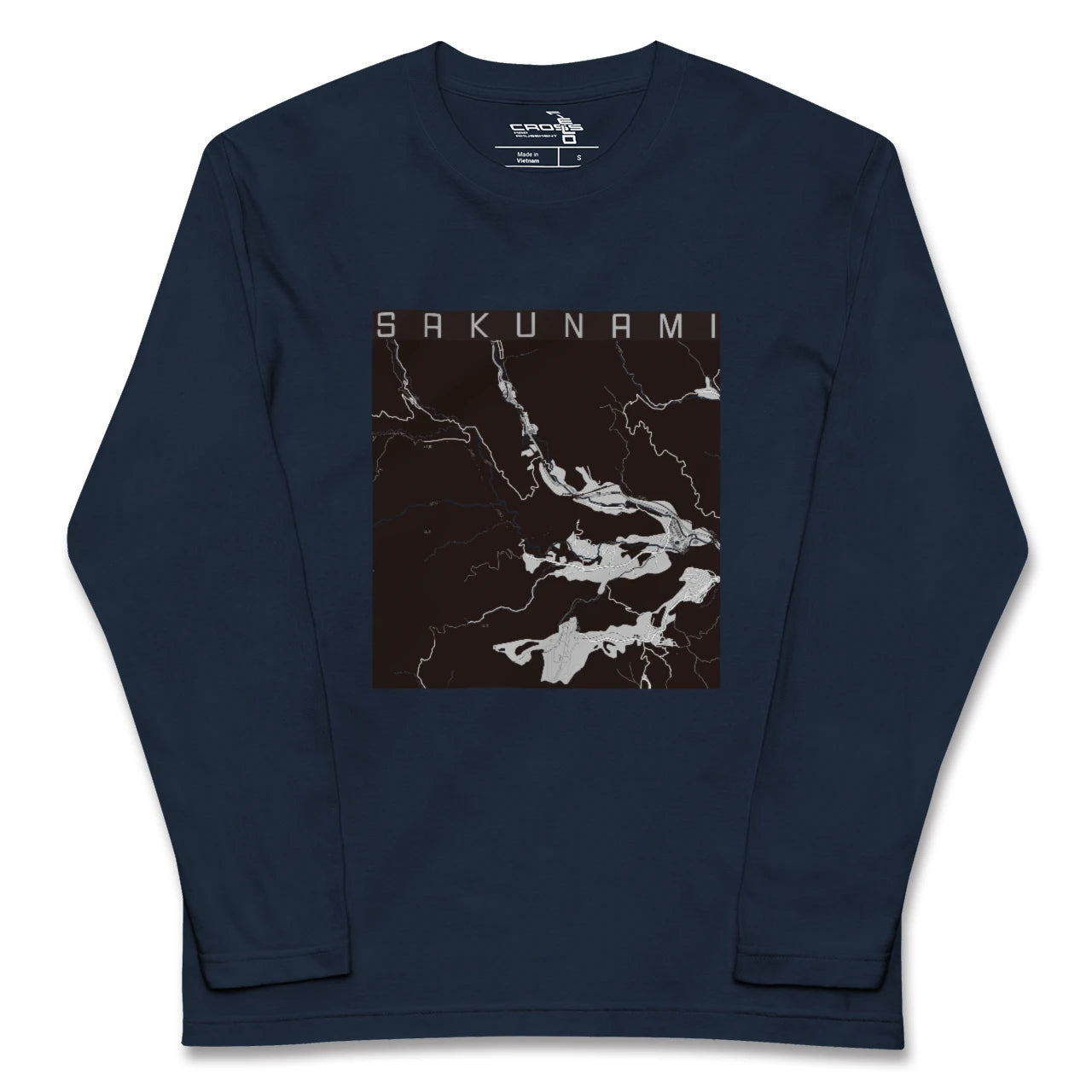 【作並(宮城県)】地図柄ロングスリーブTシャツ