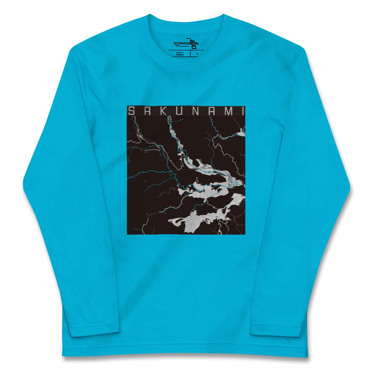 【作並(宮城県)】地図柄ロングスリーブTシャツ