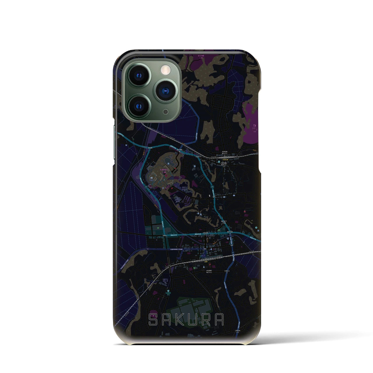 【佐倉(千葉県)】地図柄iPhoneケース(バックカバータイプ)