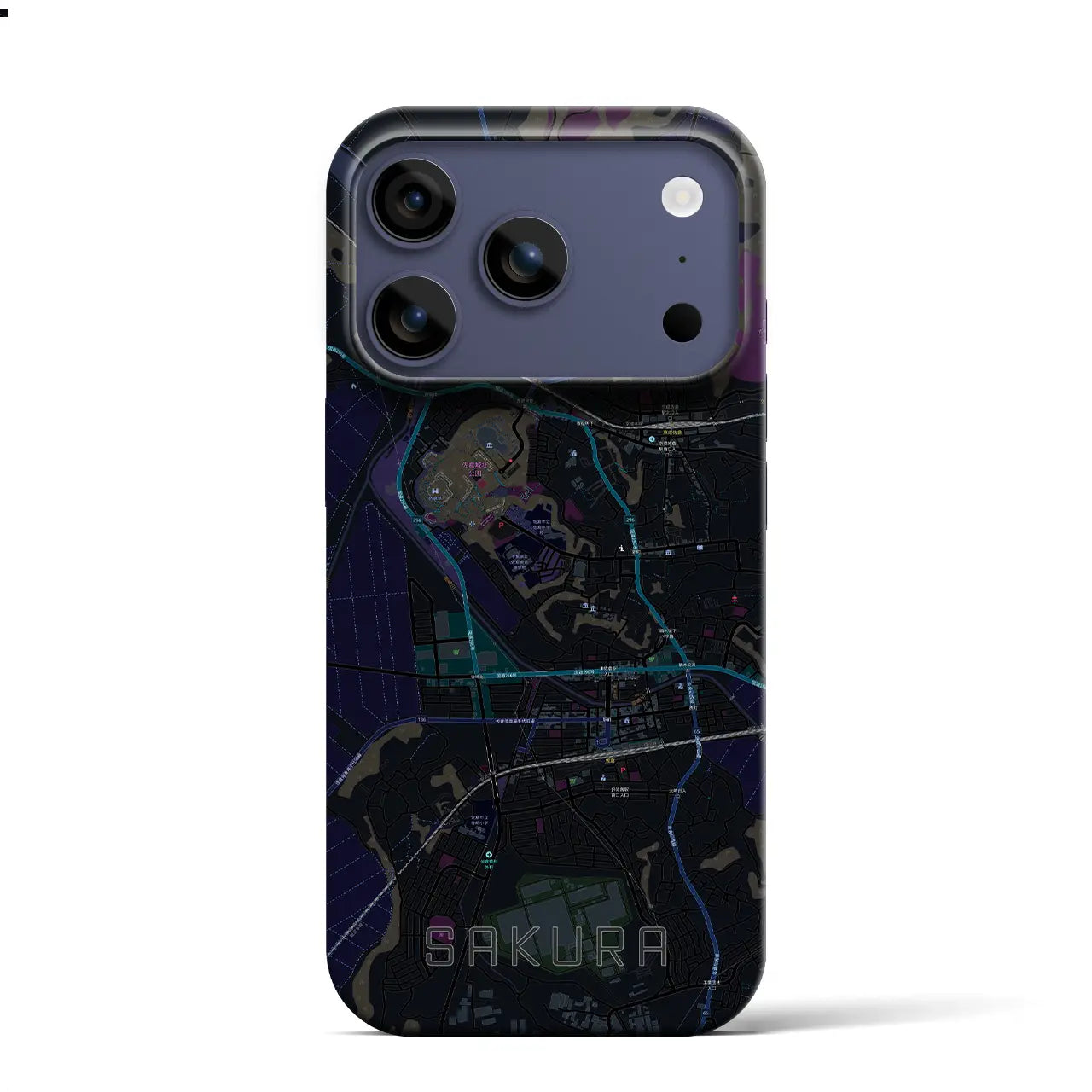 【佐倉(千葉県)】地図柄iPhoneケース(バックカバータイプ)